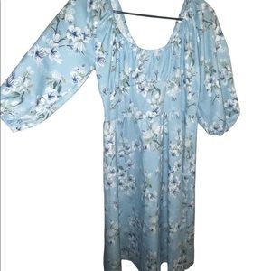 Blue floral dress